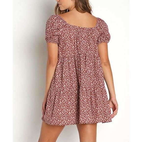 LACAUSA Playa Mini Dress Cocoa Magic Mushroom NWT - LARGE - Picture 4 of 4